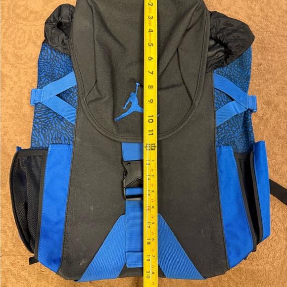 Jordan Black and Blue Men's Backpack - Picture 2 of 4